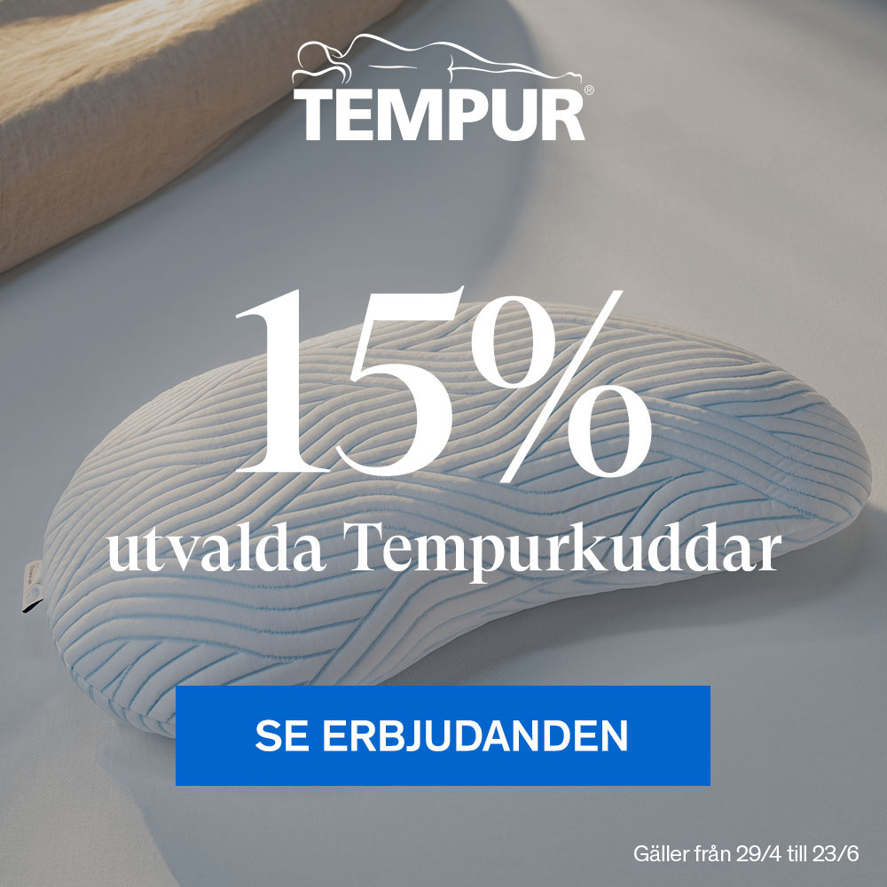 Utvalda Tempurkuddar 15%.
